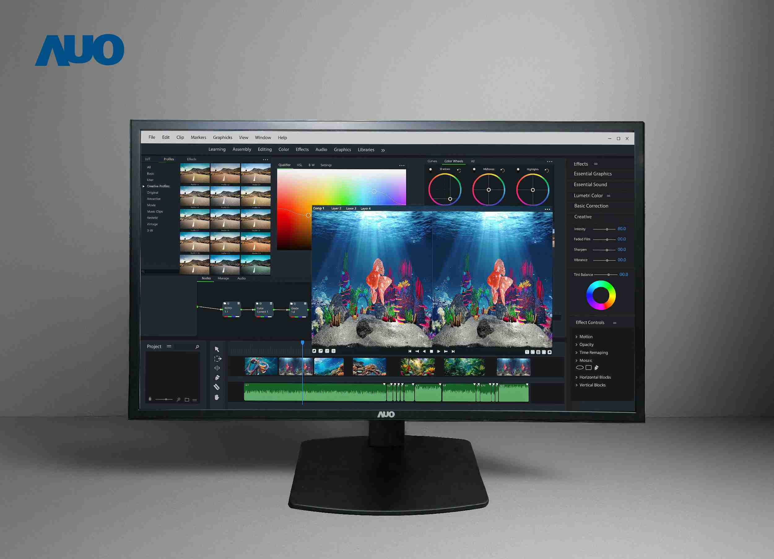糖果派对开发32吋2D/3D专业桌上型显示器，，，，拥有8K4K超高分辨率，，，，并以低串扰算法优化3D显示效果，，，搭载自动眼球追踪功能，，，能实时调整3D图像，，进行实时2D与3D无缝共存窗口，，，提供图像设计工作者突破二维接口的崭新工作氛围与效率